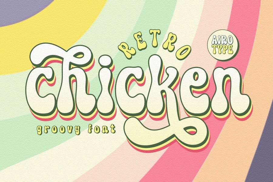 Retro Chicken Fun Vintage Font