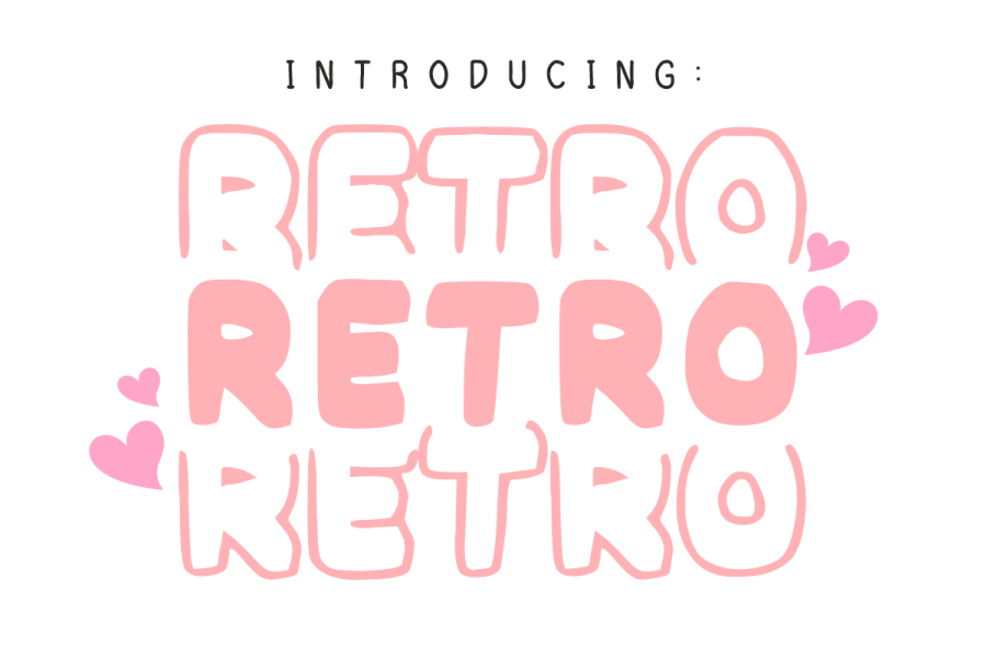 Retro Layered Display Font