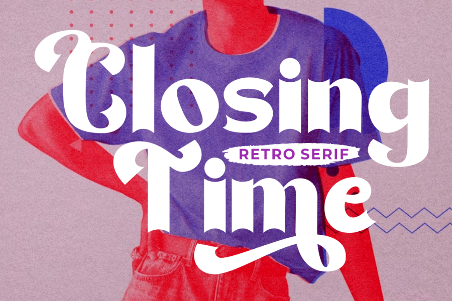 Closing Time Retro Display Font