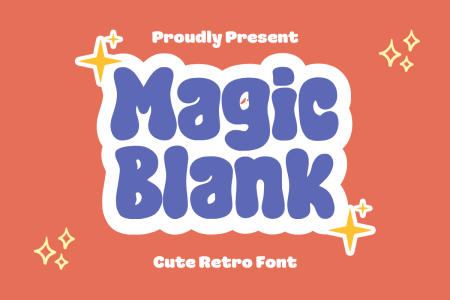 Magic Blank Retro Font