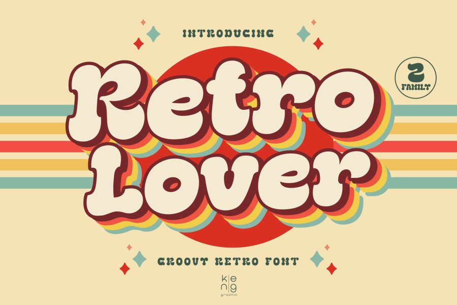 Retro Lover Groovy Vintage Font