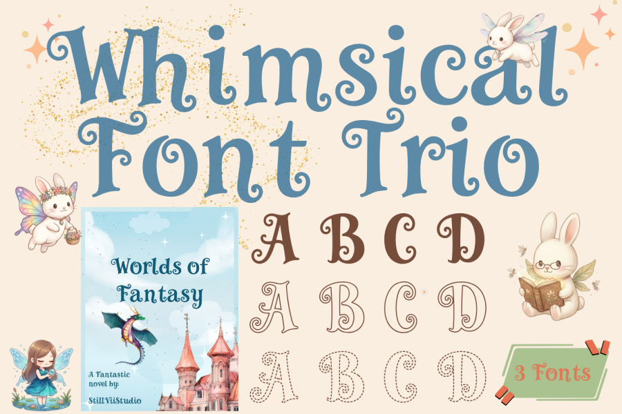 Whimsical Fairy Tale Font Trio