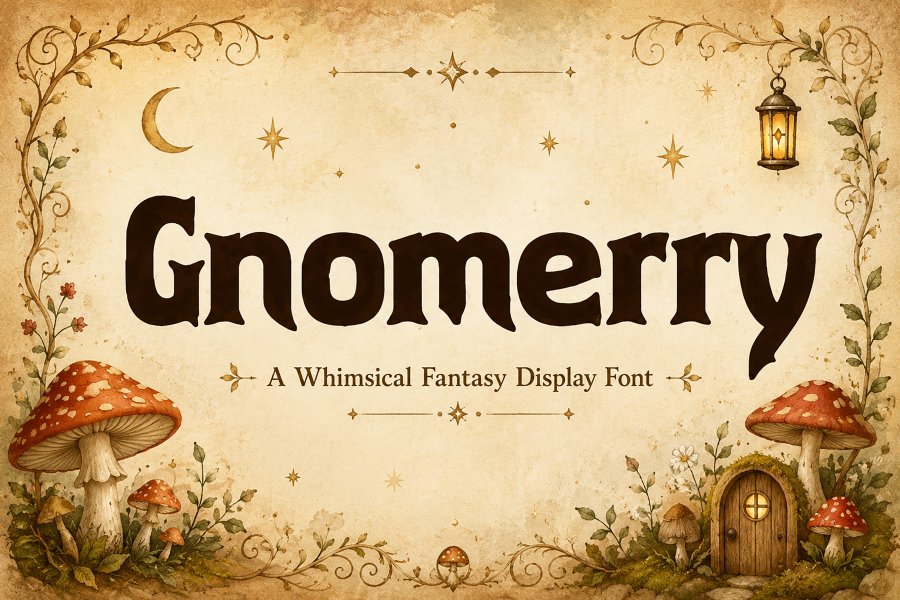 Gnomerry Whimsical Fantasy Display Font