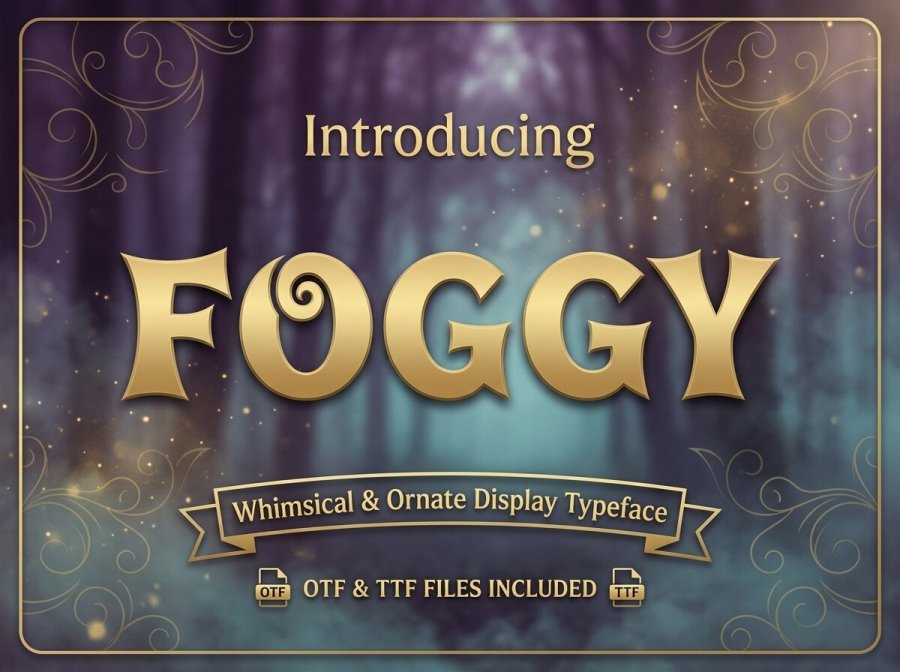 Foggy Ornate Fantasy Display Font