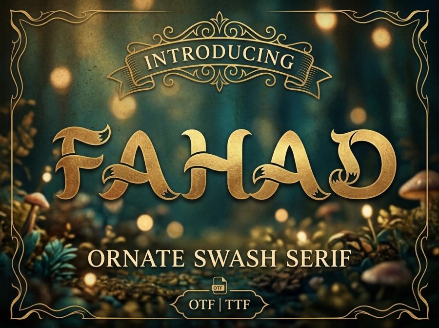 Fahad Ornate Swash Serif Font