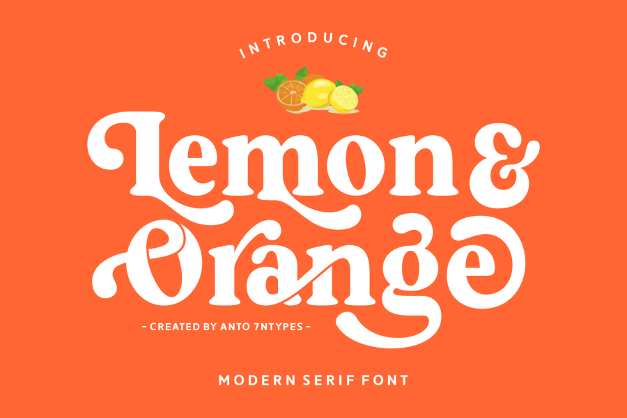 Lemon and Orange Decorative Font