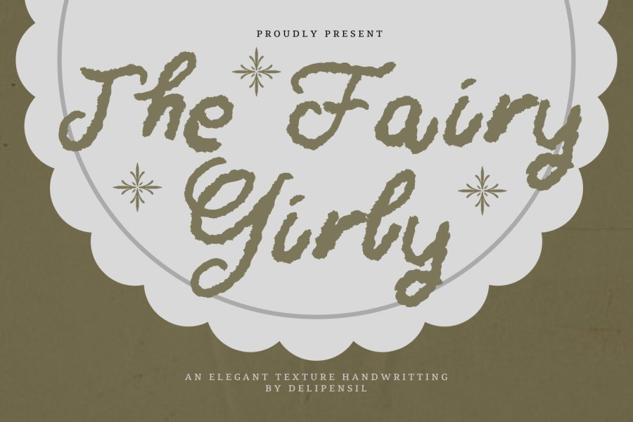 Fairy Girly Textured Script Font