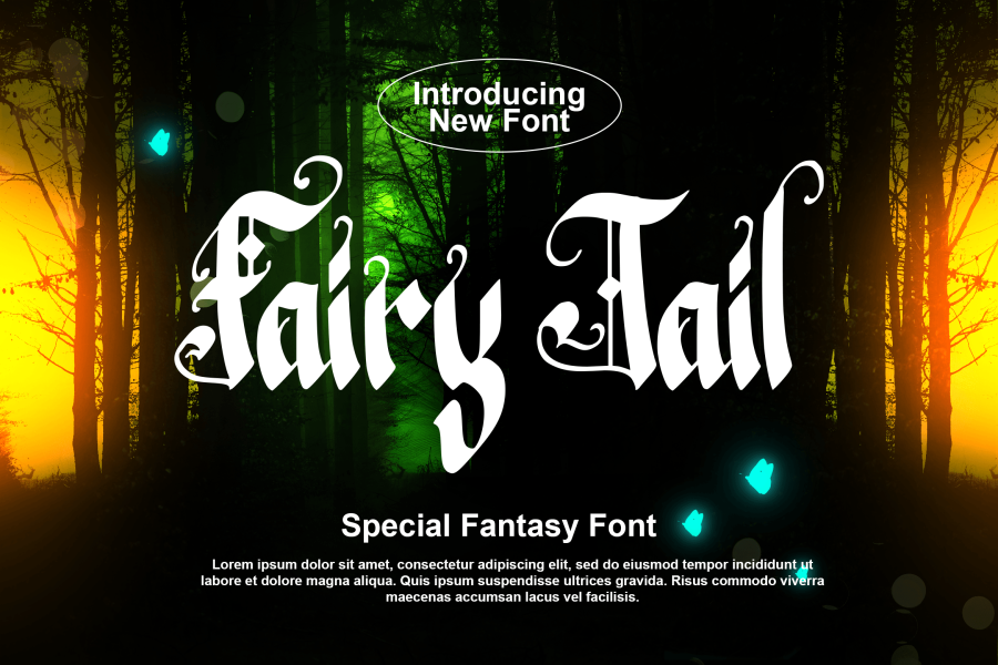 Fairy Tail Fantasy Blackletter Font