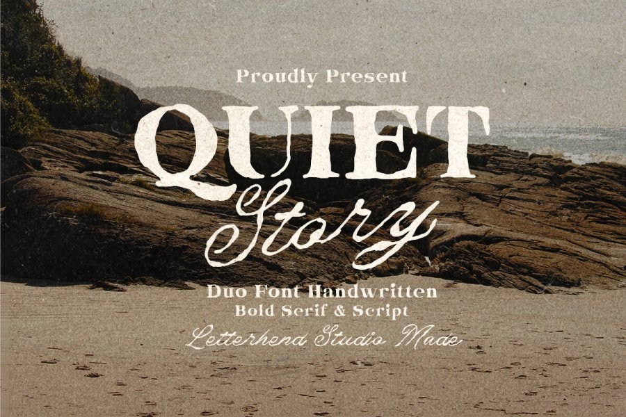 Quiet Story Handwritten Font Duo