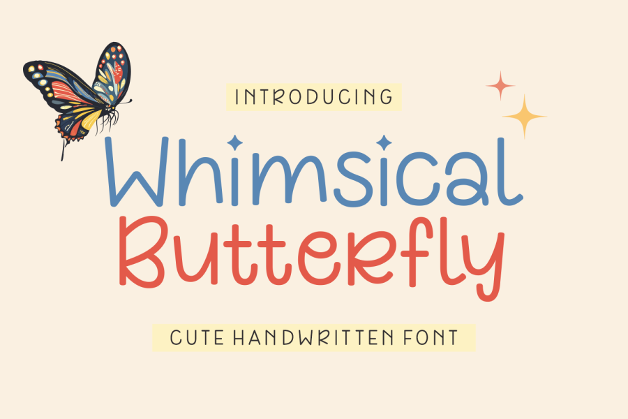 Whimsical Butterfly Display Font