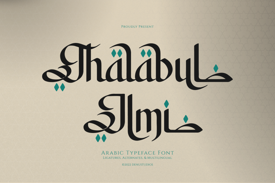 Thalabul Ilmi Faux-Arabic Display Font