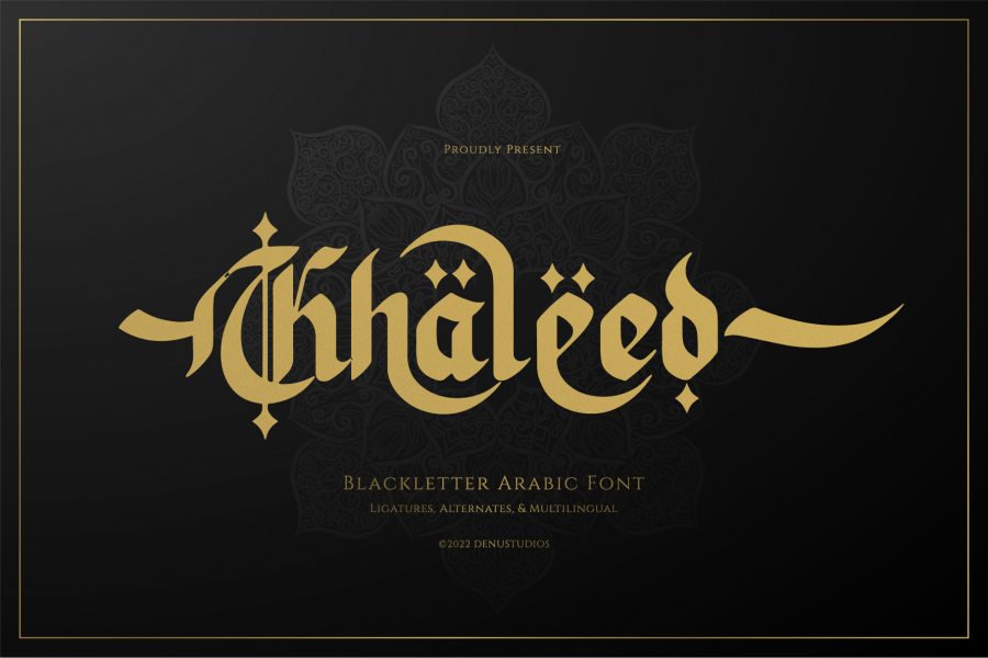 Khaleed Blackletter Arabic Font