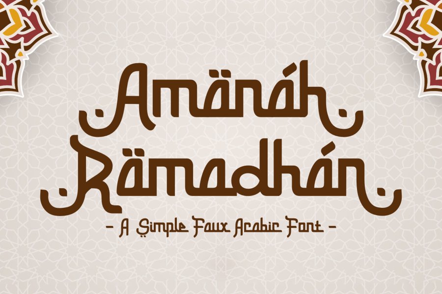 Amanah Ramadhan Decorative Display Font
