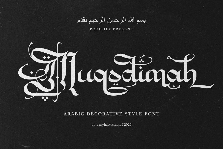 Muqodimah Arabic Gothic Display Font