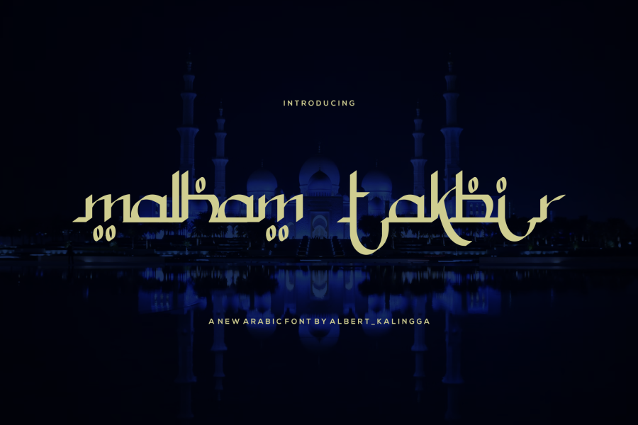 Malham Takbir Arabic Display Font