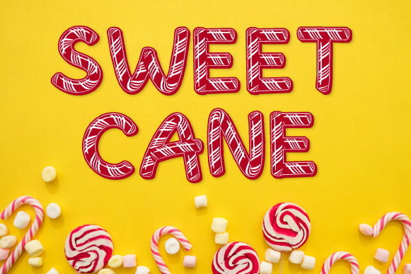 Sweet Cane Candy Cane Font