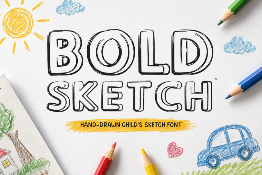 Bold Sketch Hand-Drawn Font