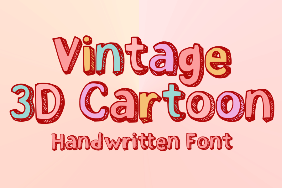 Vintage 3D Cartoon Font