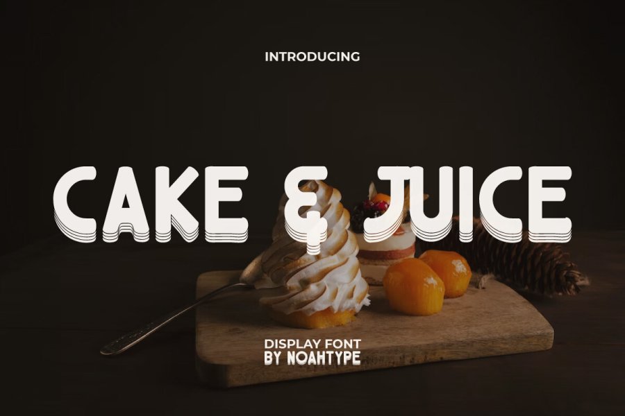 Cake & Juice 3D Decorative Display Font