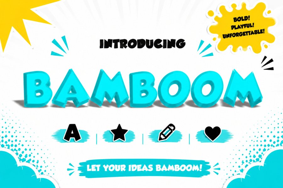 Bamboom 3D Display Font
