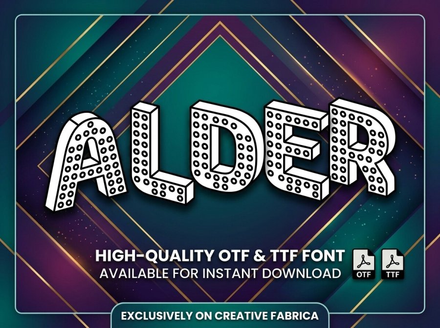 Alder Glamorous Display Typeface