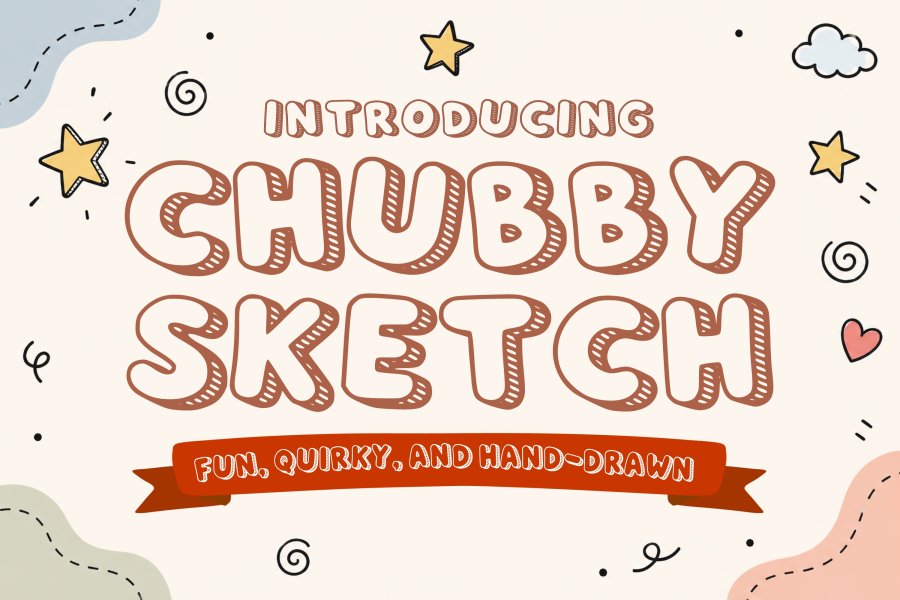 Chubby Sketch Display Font