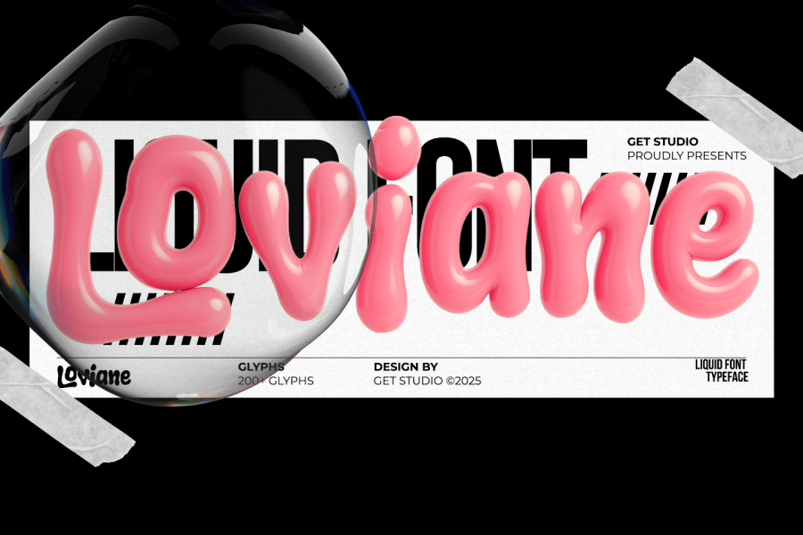 Loviane Liquid Display Font