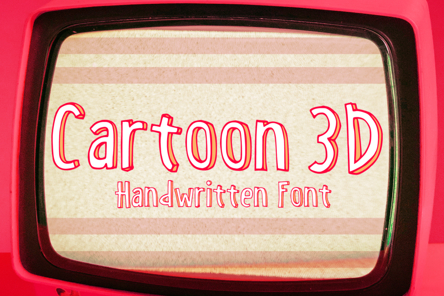 Cartoon 3D Display Font