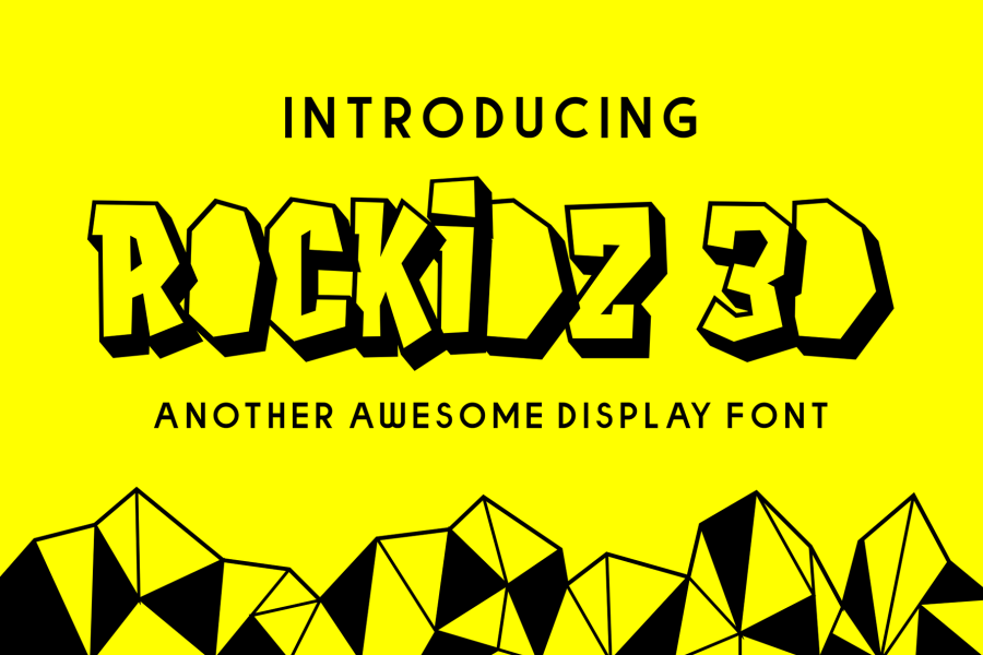 Rockidz 3D Handwritten Font