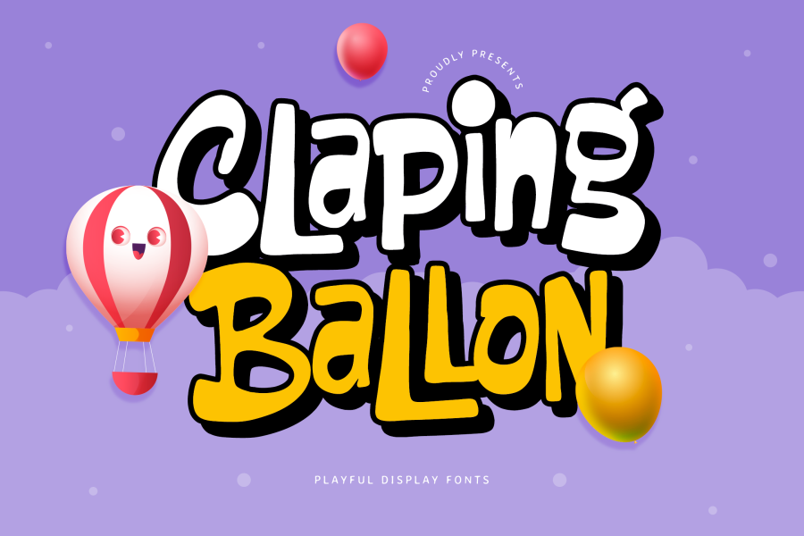 Claping Ballon Playful Display Font