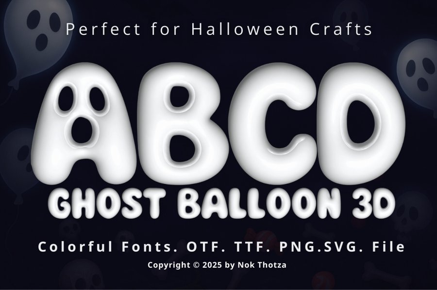 Ghost Balloon 3D Font