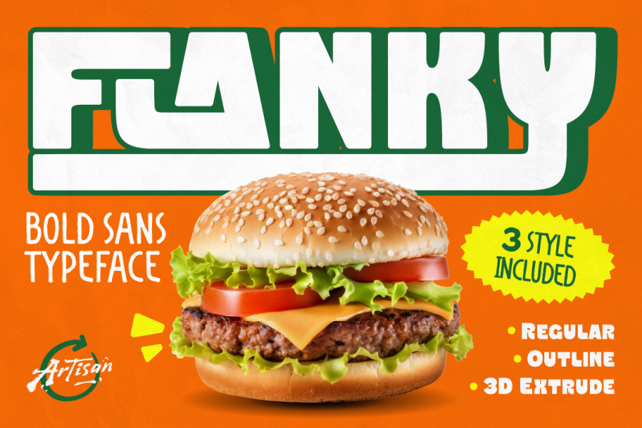 Flanky Bold Display Font