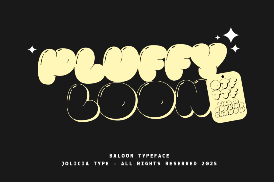 Pluffy Loon Balloon Font