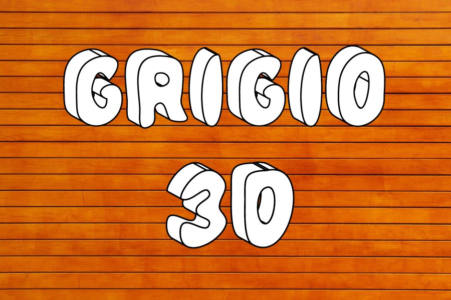 Grigio Casual 3D Color Font