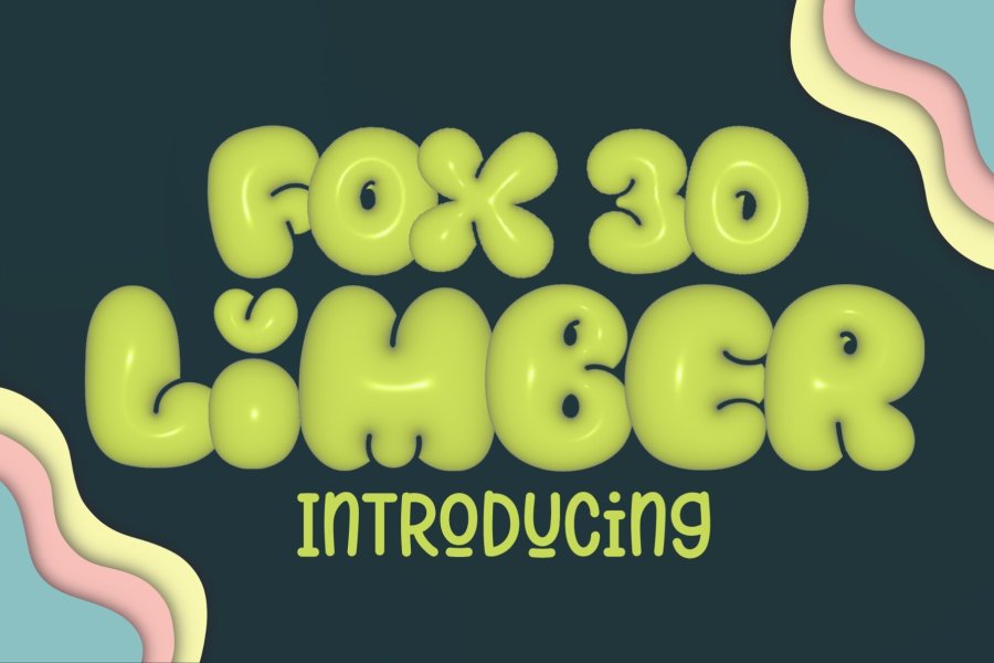 Fox Limber Cute 3D Color Font