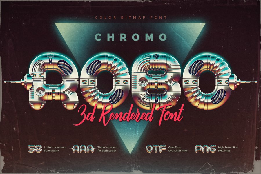 Chromo Robo Chrome Display Font