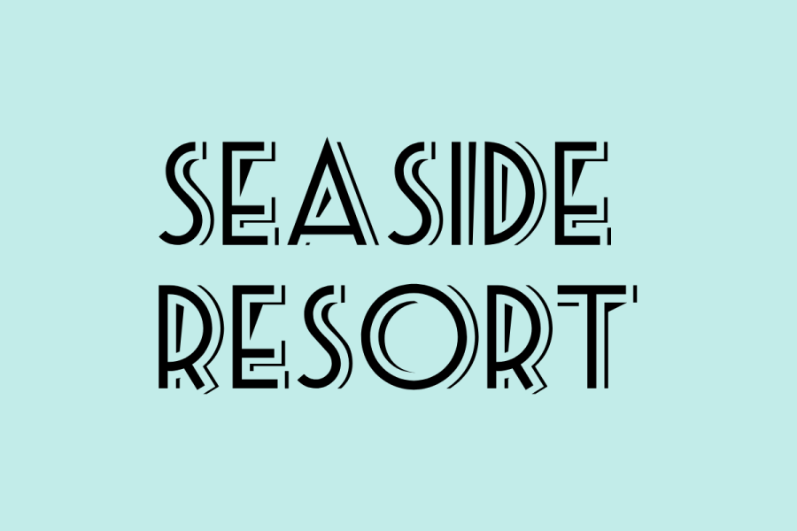 Seaside Resort Shadowed Display Font