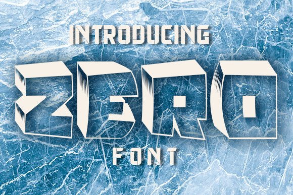 Zero 3D Display Font