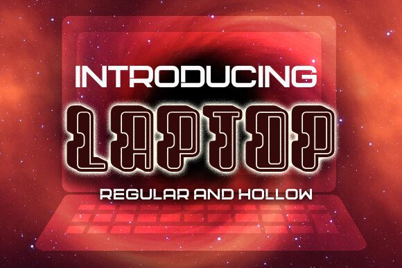 Laptop 3D Font
