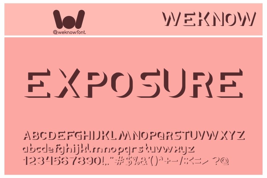 Exposure 3D Display Font