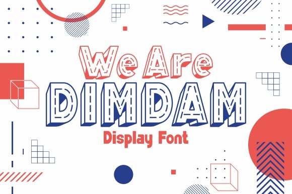 We Are Dimdam 3D Display Font