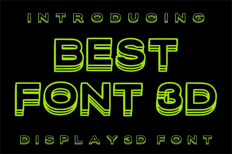 Best Font 3D Display Font