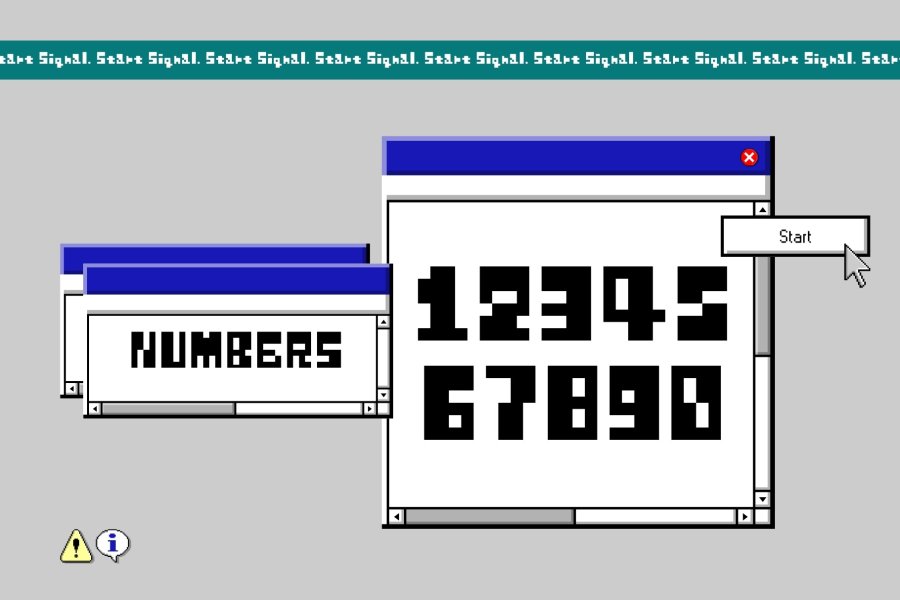 Start Signal Pixel Font