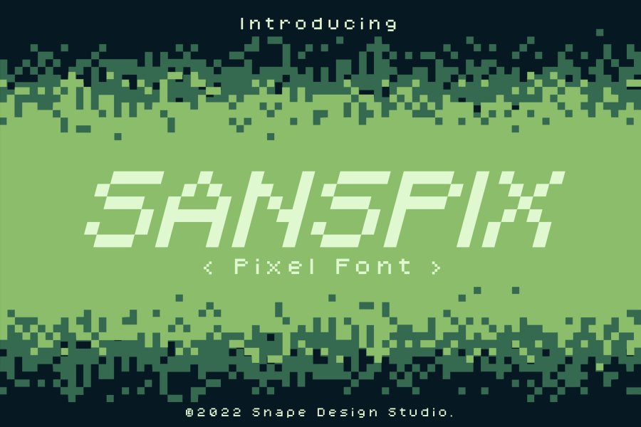 Sanspix Retro Pixel Font