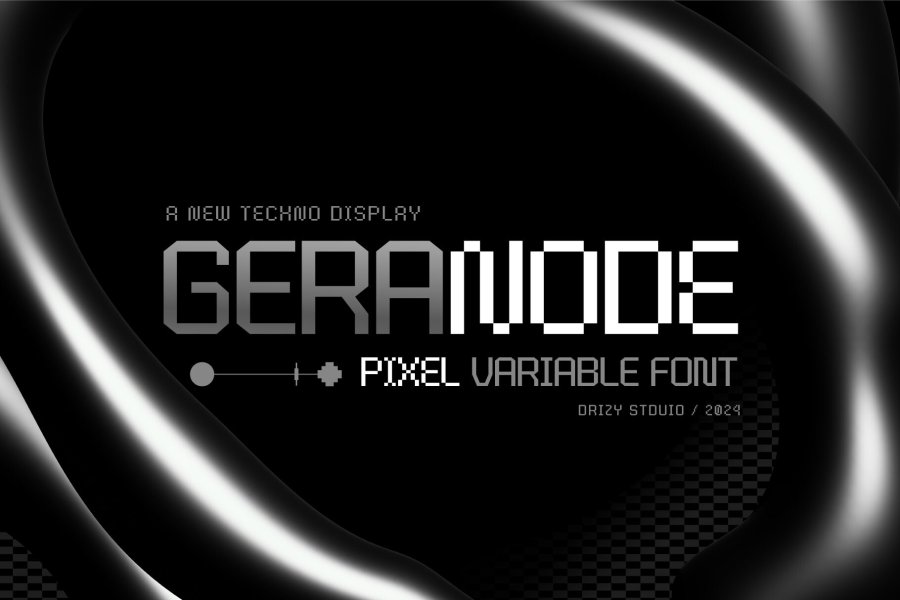 Geranode Techno Pixel Font
