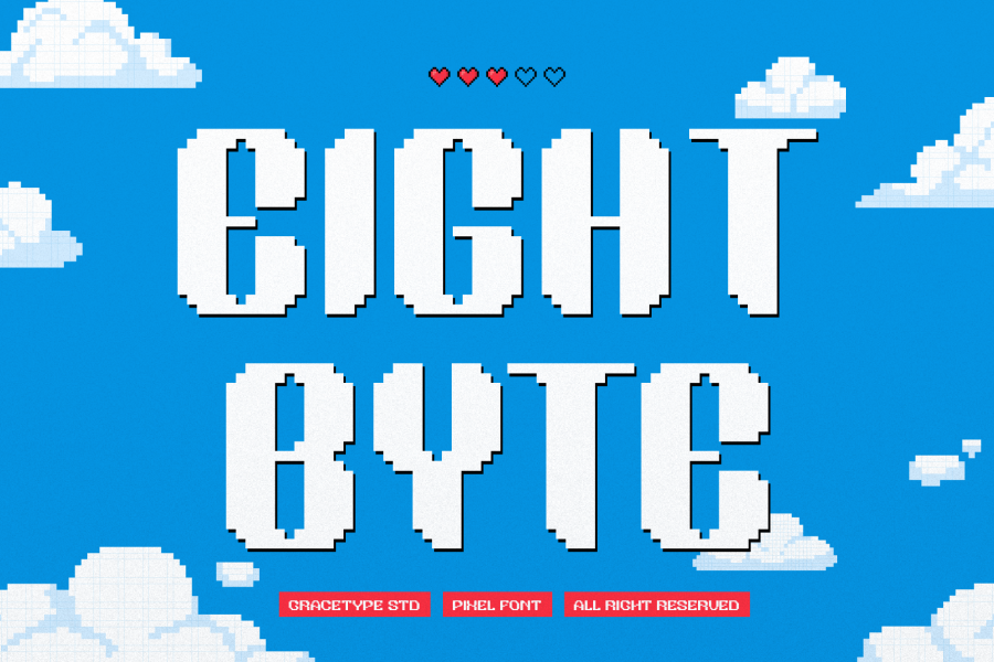 Eight Byte Pixel Font