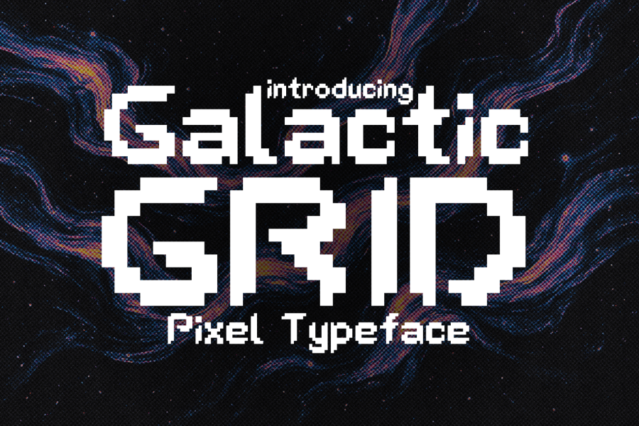 Galactic Grid Pixel Font