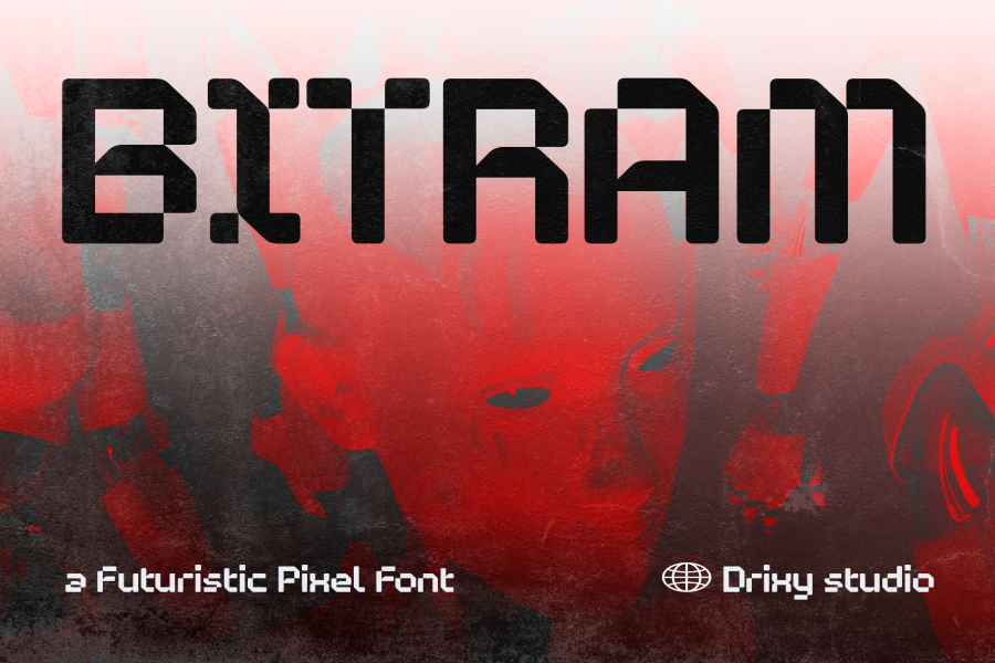 Bitram Futuristic Pixel Font