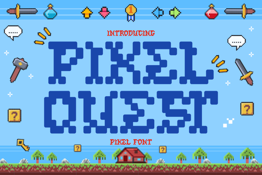 Pixel Quest Retro Pixel Font
