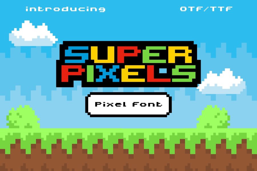 Super Pixels Retro Display Font